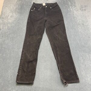 Vintage Guess Jeans Womens 28x30 Black Denim Dark Wash Straight Leg Classic Fit